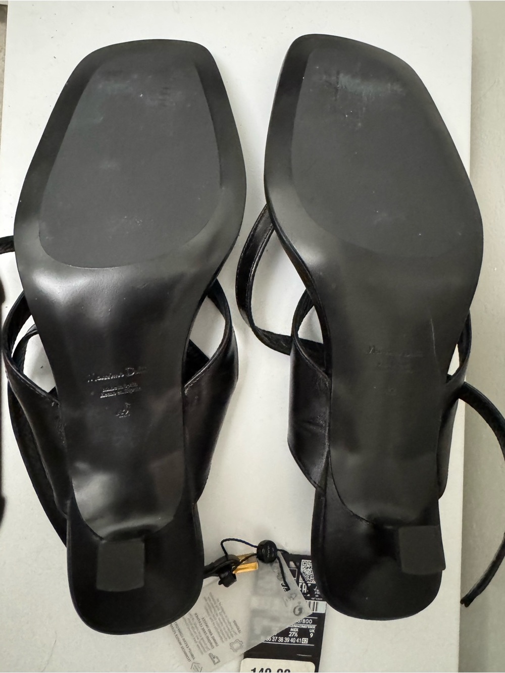 Mossimo Dutti Black Ankle Strap Kitten Heel Sandal - Picture 3 of 4